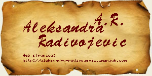 Aleksandra Radivojević vizit kartica